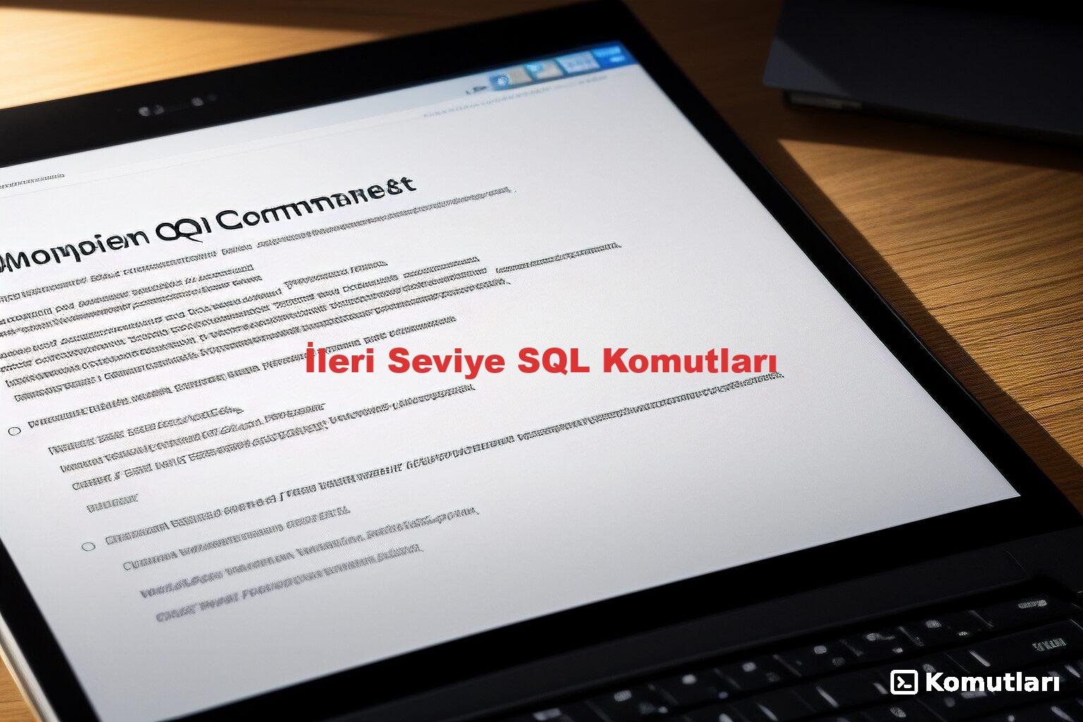 İleri Seviye SQL Komutları