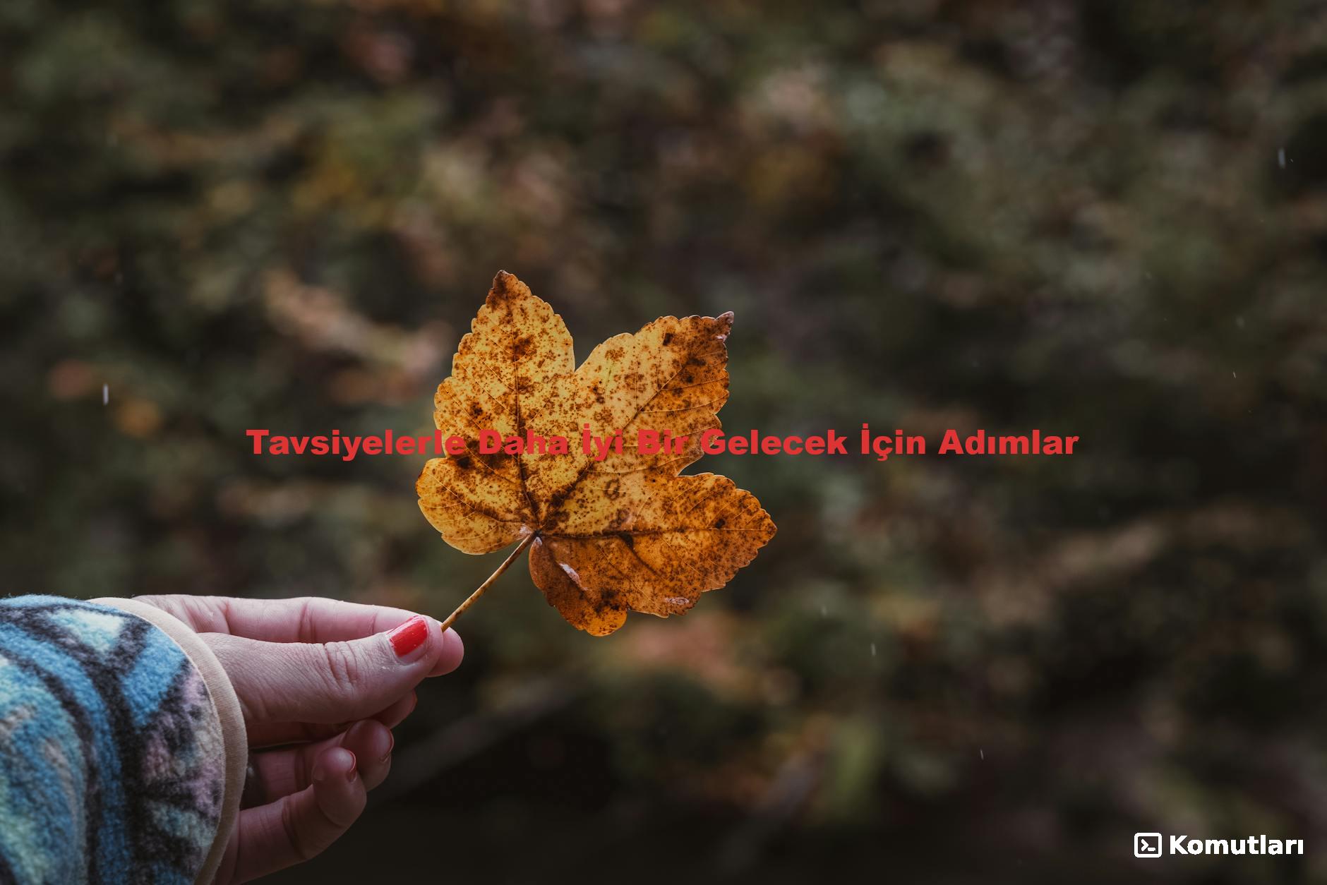 Tavsiyelerle Daha İyi Bir Gelecek İçin Adımlar